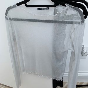 Brandy Melville sheer top long sleeve